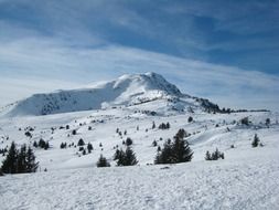 landscape of the wintry otzal alps