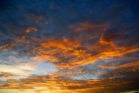 yellow clouds at sunrise