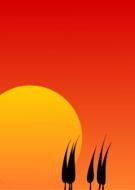 orange sun drawing