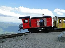 colorful cog railway tourism attraction