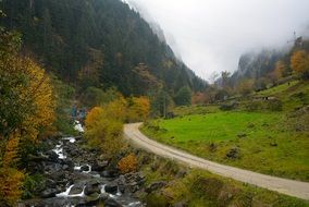 road in beautiful highland, turkey