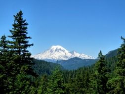 East Side View Of The Mountain In Washington