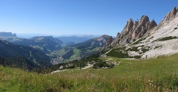 picturesque valley Val Gardena