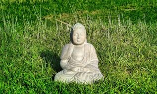 buddha statue in the grass