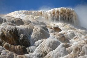 mammoth hot springs in Wyoming