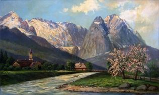 wetterstein alps drawing