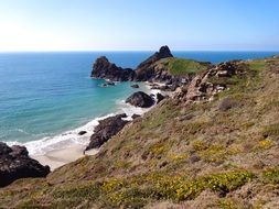 landscape of the cornwall coast