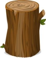 brown stump as a graphic image
