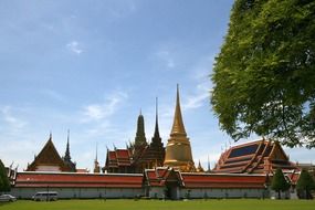 Landscape with the beautiful temple in Bangkok