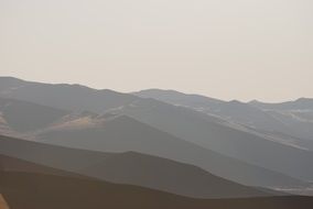 panorama of the dunes in the desert