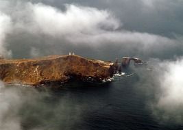 view of the island in the sea from a height