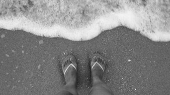 feet on a sand