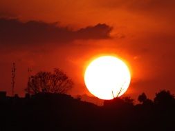 fiery sun