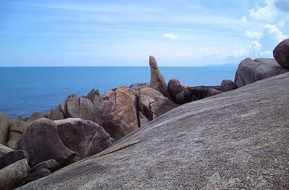 large stones on the coast of sardinia