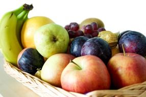 different fruits in a basket