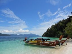 boats thailand sea tropical ocean coastline