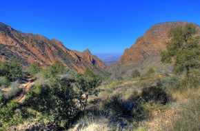 rocky hills in the national park, texas