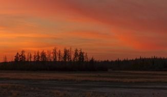 beautiful landscape at sunset