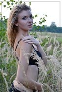 sexy girl posing in nature