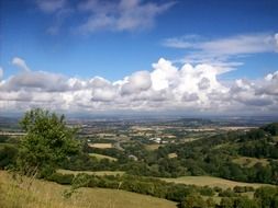 scenic valley in gloucestershire, england