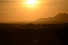 sunset over the mountains of Afghanistan