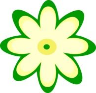 graphic image of a green flower