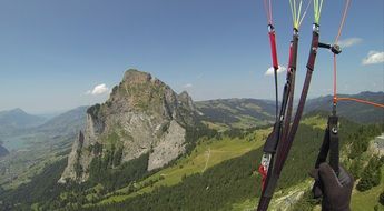 view during paragliding