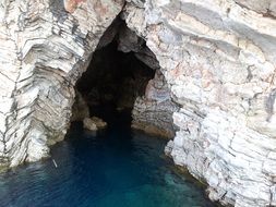 grotto with water in the rock