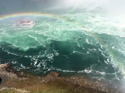 ship in the rough ocean water