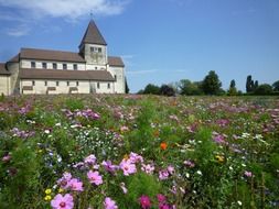 monastery on a meadow