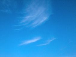 blue sky and cloud band