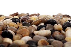 isolated natural pebbles