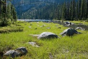 high mountain lake landscape