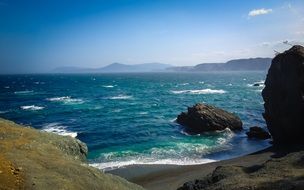 landscape of Stones in the ocean water