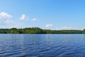 blue lake in Finland