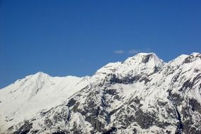 dramatic view of the snowy apls