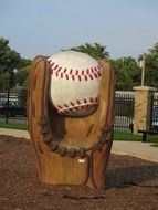 monument of baseball mitt