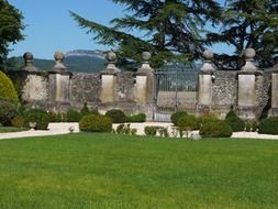 picturesque park in chateau de genas