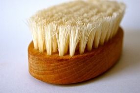 wooden massage brush