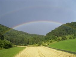 landscape of overfield rainbow