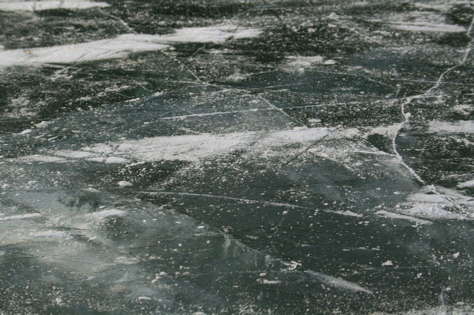 landscape of frozen river in geilnau