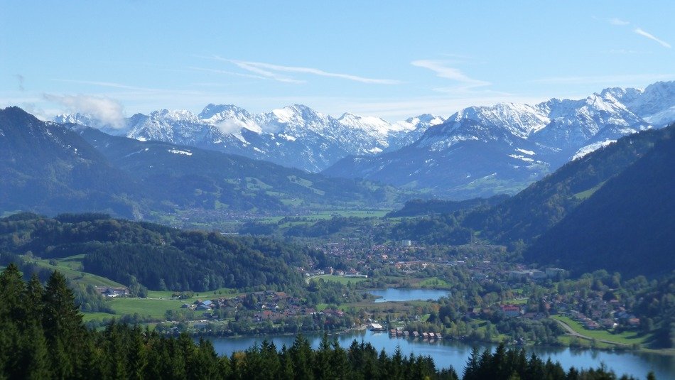 large alpine lake in AllgÃ¤u
