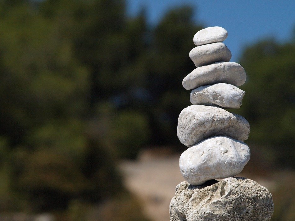 cairn on the Mediterranean shore