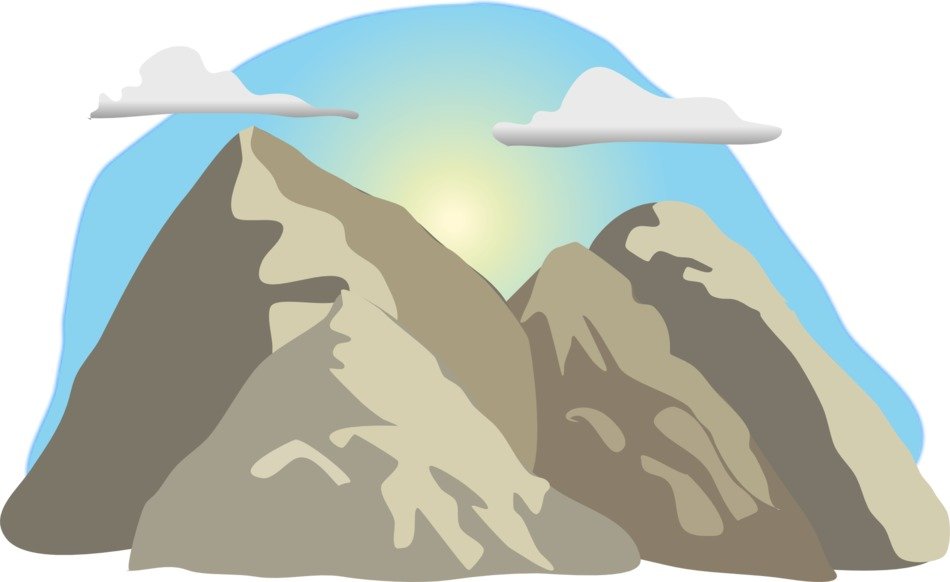 Graphic image of white clouds over the beautiful mountains