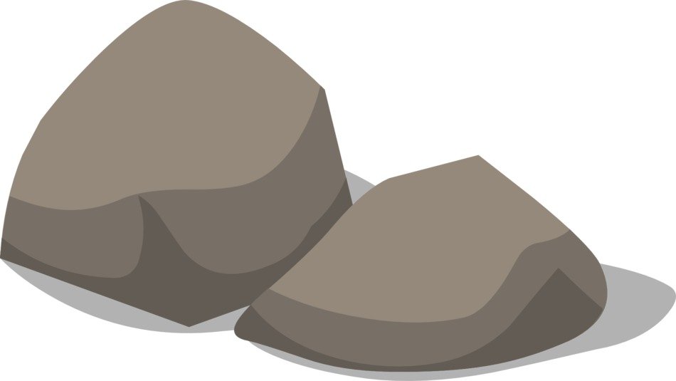 drawing of natural stone on a white background