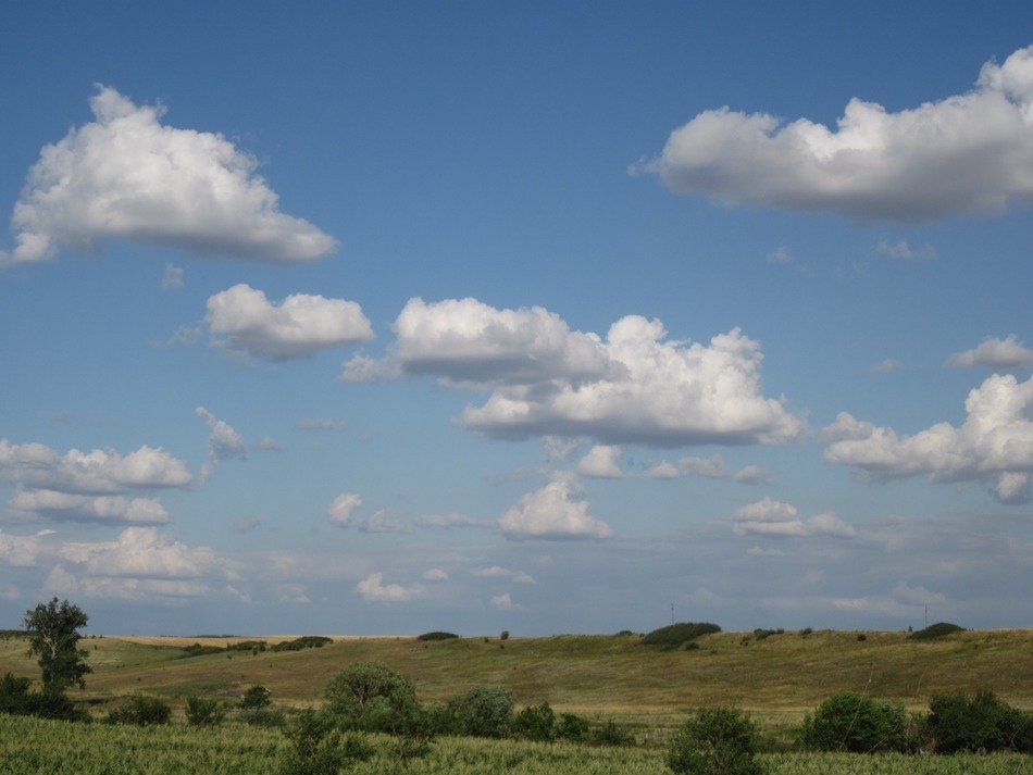 Hills under the clouds
