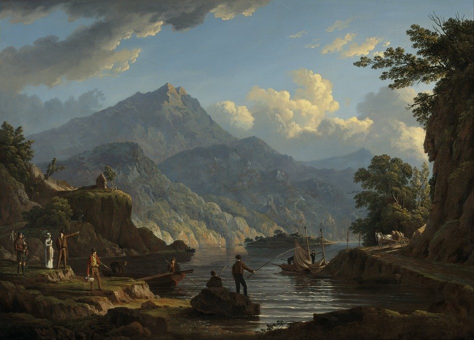 scenic view of the mountains, painting by john knox