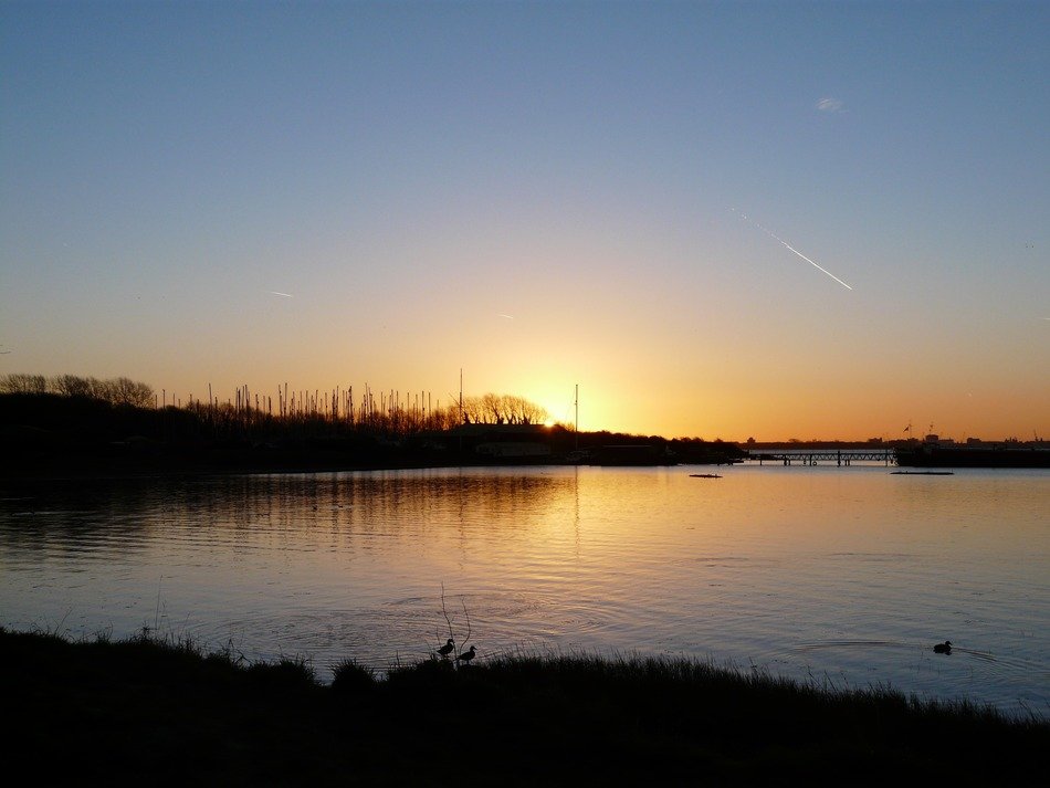 beautiful sunset view on the beach