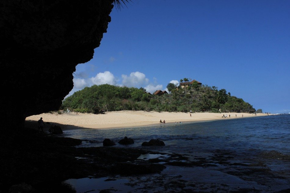 landscape with beach, indonesia, gunung kidul