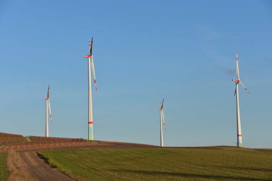 wind park ecoenergy in fields
